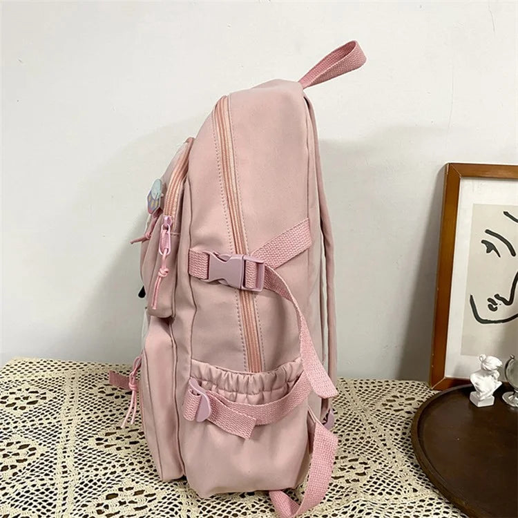 Nylon Backpack Students School Book Bag Travel Shoulders Bag