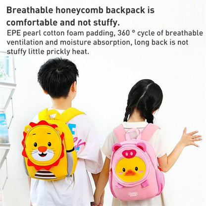 Children's Backpack Neoprene SBR Kids Anti-Lost Students School Book Bag with 3D Cartoon Decor, Size: L