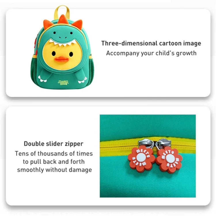 Children's Backpack Neoprene SBR Kids Anti-Lost Students School Book Bag with 3D Cartoon Decor, Size: L