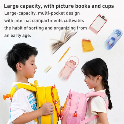 Children's Backpack Neoprene SBR Kids Anti-Lost Students School Book Bag with 3D Cartoon Decor, Size: L