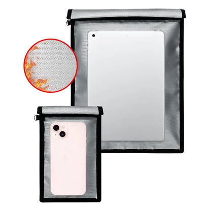 Signal Shielding Fireproof Bag Waterproof Fireproof Document Pouch Large / Small Safe Storage Bag Set