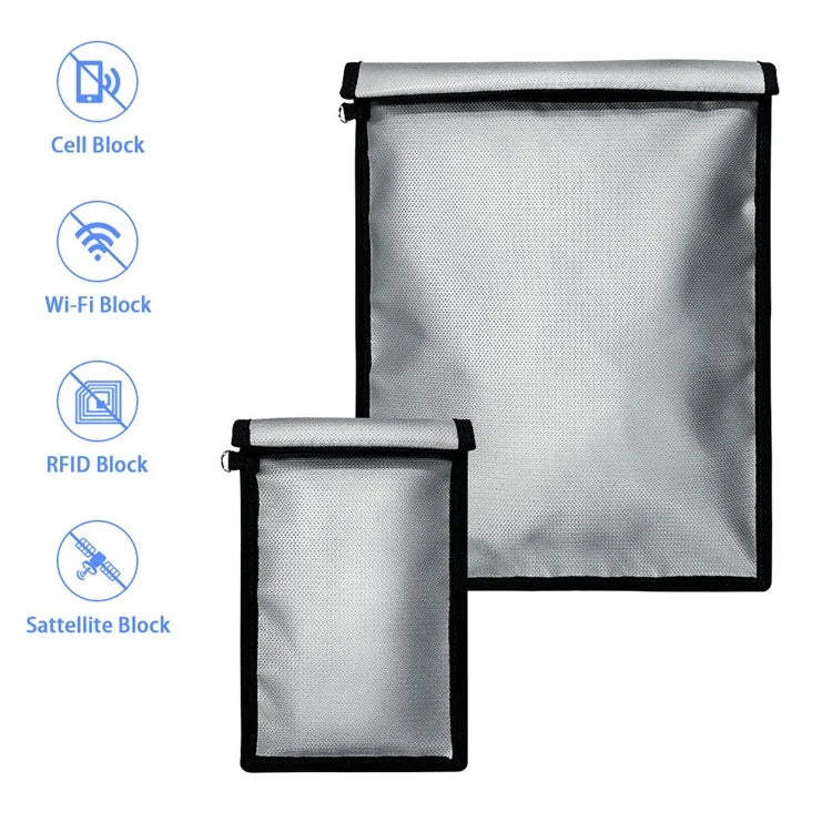 Signal Shielding Fireproof Bag Waterproof Fireproof Document Pouch Large / Small Safe Storage Bag Set