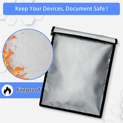 Signal Shielding Fireproof Bag Waterproof Fireproof Document Pouch Large / Small Safe Storage Bag Set