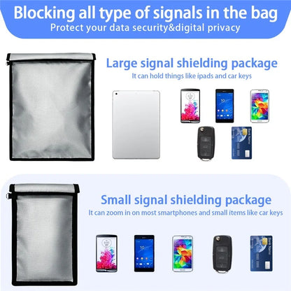 Signal Shielding Fireproof Bag Waterproof Fireproof Document Pouch Large / Small Safe Storage Bag Set