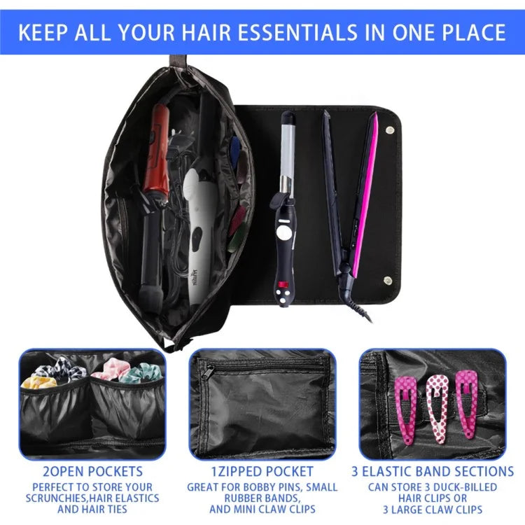 For Dyson Hair Straightener Curling Iron Hair Styling Tool Storage Bag Polyester Carrying Bag