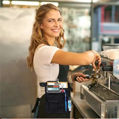 Canvas Restaurant Bar Waiter Order Waist Bag Adjustable Waistband Cash Bill Storage Bag