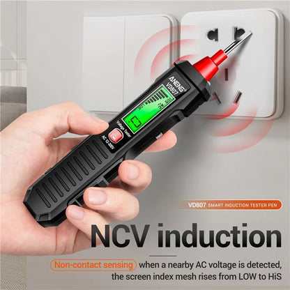 ANENG VD807 Multi-Function Voltage Display Test Pencil Zero / Fire Line Smart Recognizer LED Flashlight Wire Tester