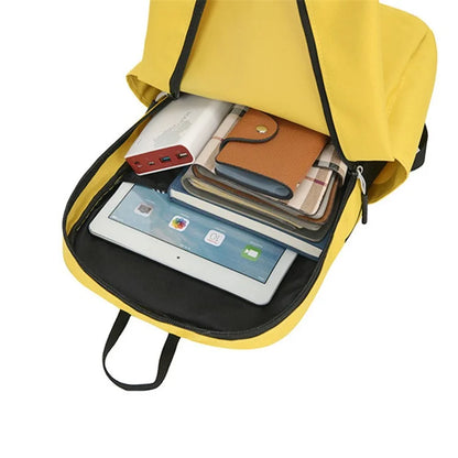 Large Capacity Student Backpack Portable Canvas Schoolbag Travel Computer Laptop Shoulder Bag