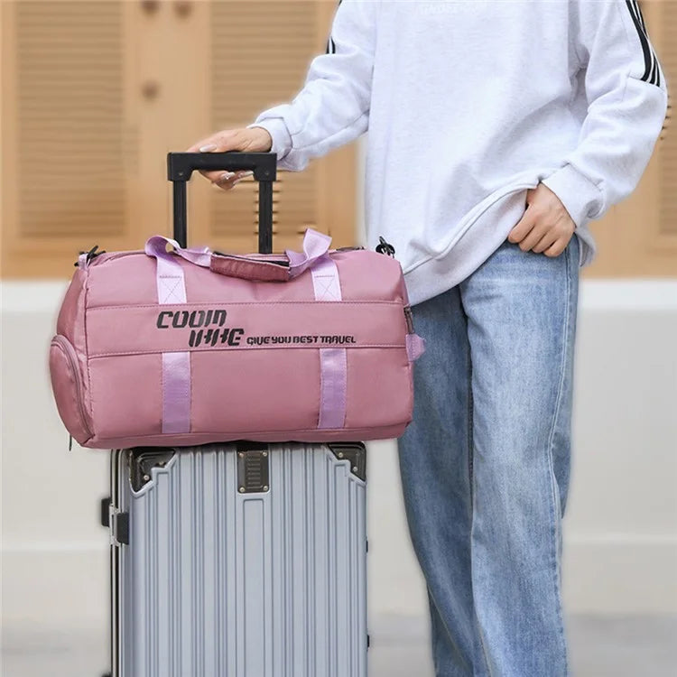 Large Capacity Oxford Cloth Waterproof Fitness Tote Crossbody Bag Travel Luggage Bag