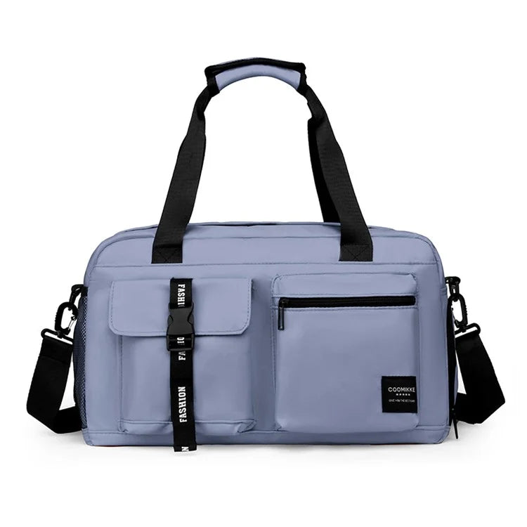 Dry Wet Separation Gym Bag Waterproof Oxford Cloth Travel Tote Bag with Shoes Compartment