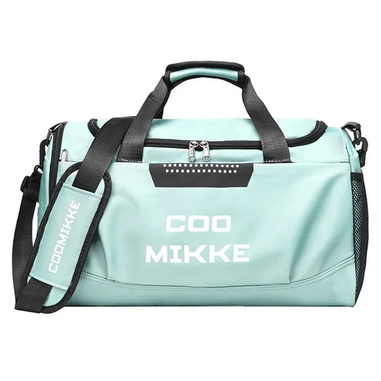 Oxford Cloth Sports Gym Bag Duffel Bag Weekend Overnight Shoulder Bag with Wet Dry Separation Pocket