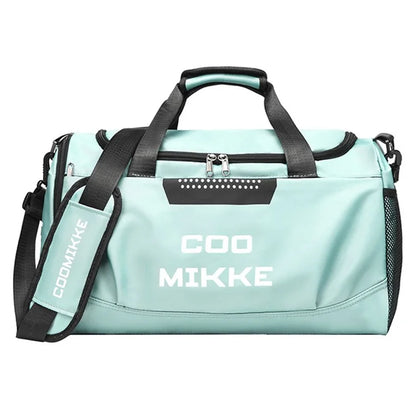 Oxford Cloth Sports Gym Bag Duffel Bag Weekend Overnight Shoulder Bag with Wet Dry Separation Pocket