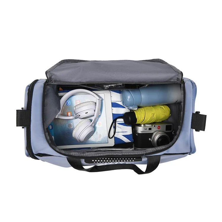 Oxford Cloth Sports Gym Bag Duffel Bag Weekend Overnight Shoulder Bag with Wet Dry Separation Pocket