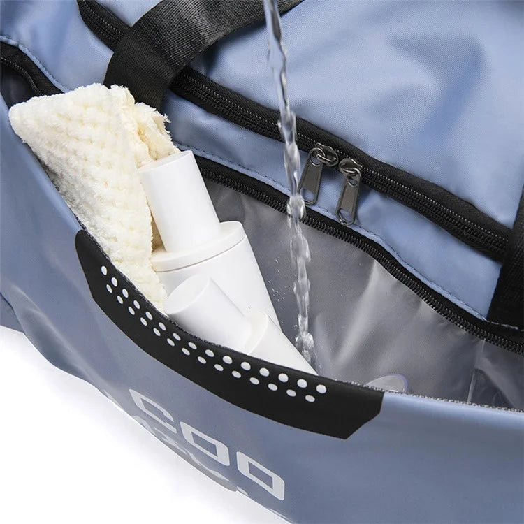 Oxford Cloth Sports Gym Bag Duffel Bag Weekend Overnight Shoulder Bag with Wet Dry Separation Pocket