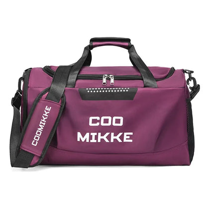 Oxford Cloth Sports Gym Bag Duffel Bag Weekend Overnight Shoulder Bag with Wet Dry Separation Pocket