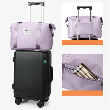 Oxford Cloth Duffel Bag Weekend Overnight Shoulder Bag Sports Gym Handbag