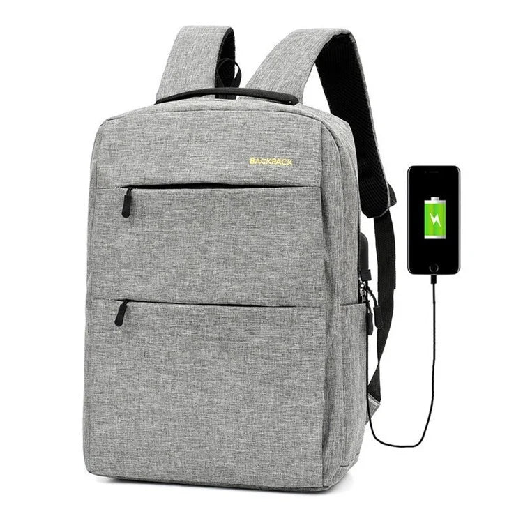 Backpack USB Charging Oxford Cloth Shoulders Bag with Small Pouch + Sling Bag