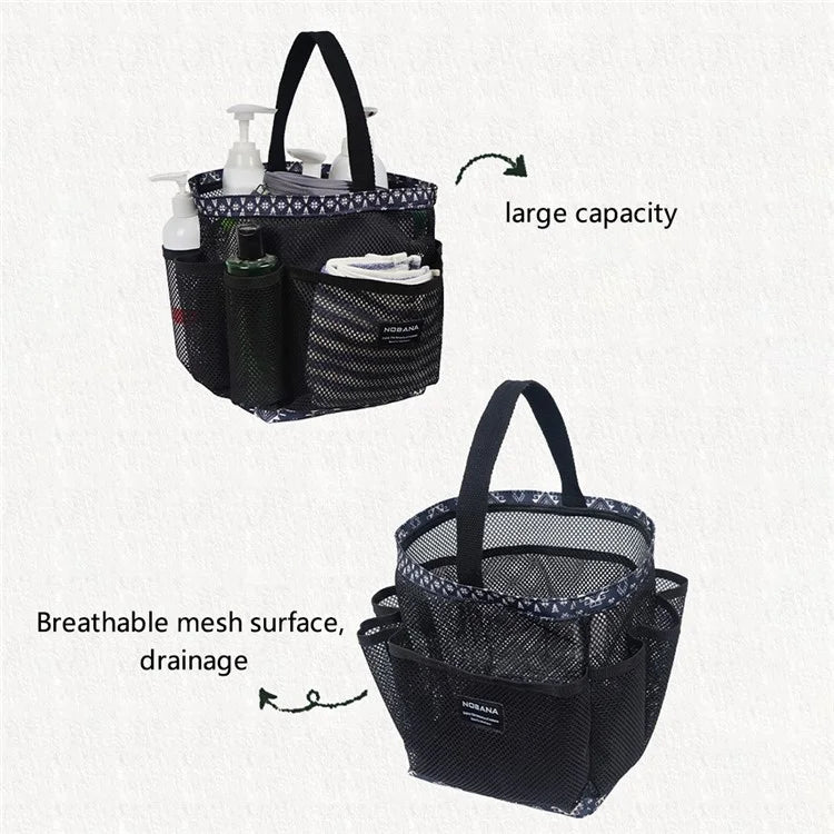 NOBANA Portable Mesh Basket Shower Caddy Tote Bag for Outdoor Shower Beach College Dorm Room