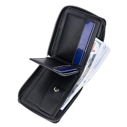 BAELLERRY D5104 Men's Zipper Wallet RFID Blocking PU Leather Card Pouch Coin Purse Bag Billfold