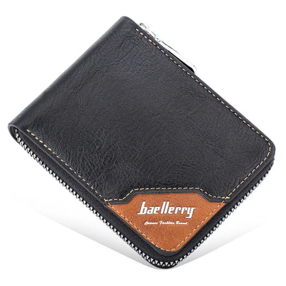 BAELLERRY D5104 Men's Zipper Wallet RFID Blocking PU Leather Card Pouch Coin Purse Bag Billfold