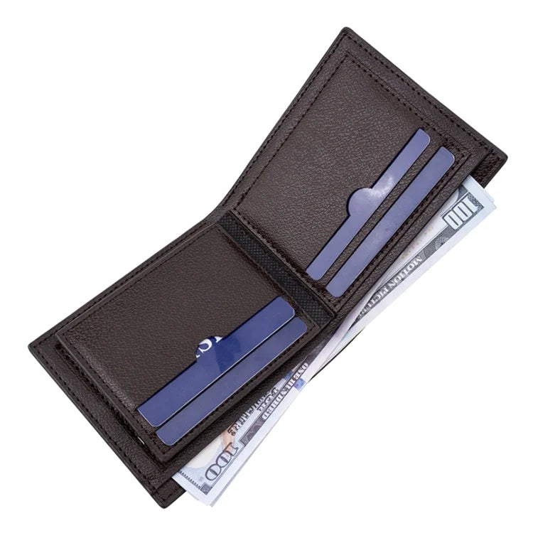 BAELLERRY D3032 Utlra-thin Wallet for Men, Multiple Card Slots PU Leather Cash Money Storage Pouch Billfold
