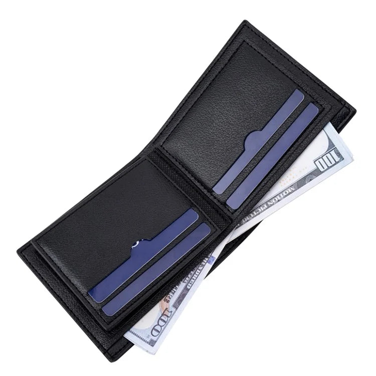 BAELLERRY D3032 Utlra-thin Wallet for Men, Multiple Card Slots PU Leather Cash Money Storage Pouch Billfold