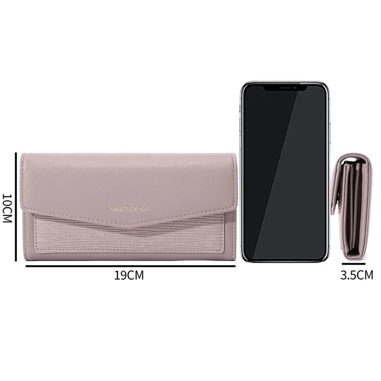 PERFECT FOR YOU Fashion Women's Wallet PU Leather Card Holder Cash Pouch Storage Bag Clutch Purse