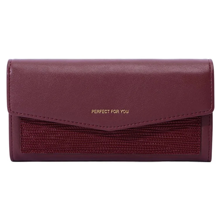 PERFECT FOR YOU Fashion Women's Wallet PU Leather Card Holder Cash Pouch Storage Bag Clutch Purse