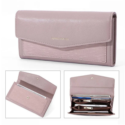 PERFECT FOR YOU Fashion Women's Wallet PU Leather Card Holder Cash Pouch Storage Bag Clutch Purse