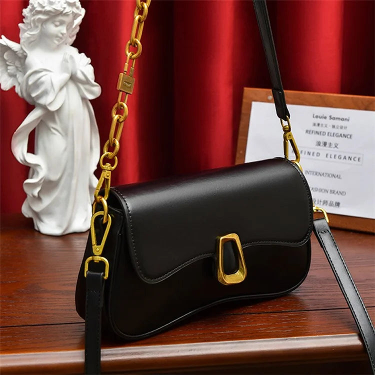 SMNQS-6144 Solid Color Underarm Bag Fashion Women PU Leather Crossbody Shoulder Bag
