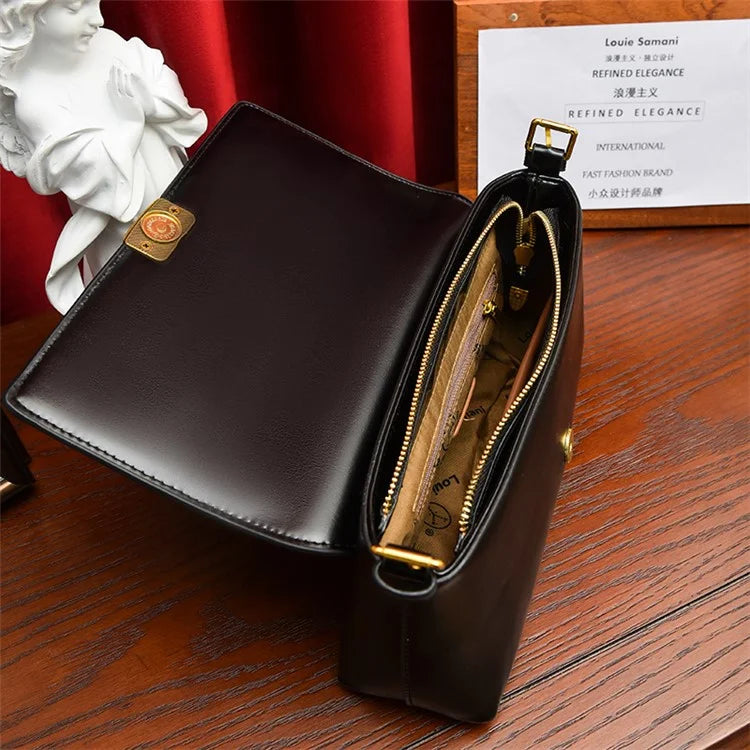 SMNQS-A6145 Fashion Women PU Leather Underarm Bag Solid Color Crossbody Shoulder Bag