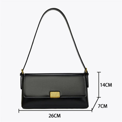 SMNQS-A6145 Fashion Women PU Leather Underarm Bag Solid Color Crossbody Shoulder Bag
