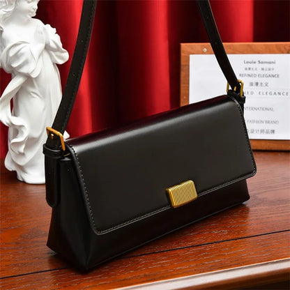 SMNQS-A6145 Fashion Women PU Leather Underarm Bag Solid Color Crossbody Shoulder Bag