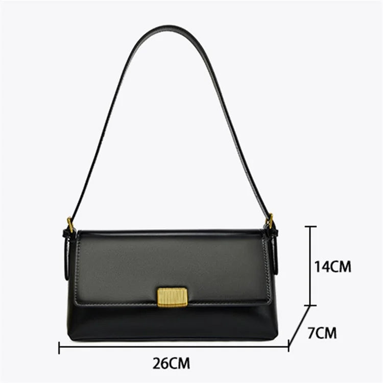 SMNQS-A6145 Fashion Women PU Leather Underarm Bag Solid Color Crossbody Shoulder Bag