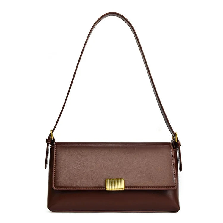 SMNQS-A6145 Fashion Women PU Leather Underarm Bag Solid Color Crossbody Shoulder Bag