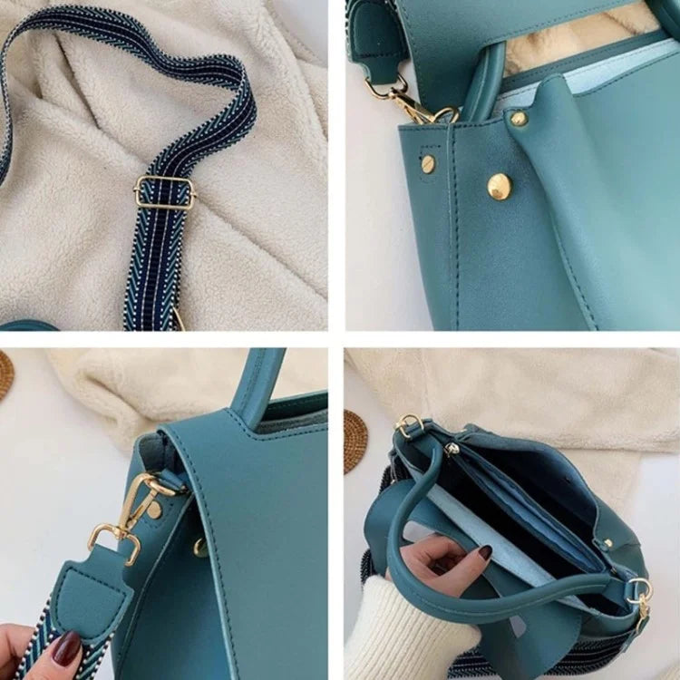 MM1926 Winter PU Leather Crossbody Bag Women's Satchel Shoulder Bag Large Handbag Tote Bag