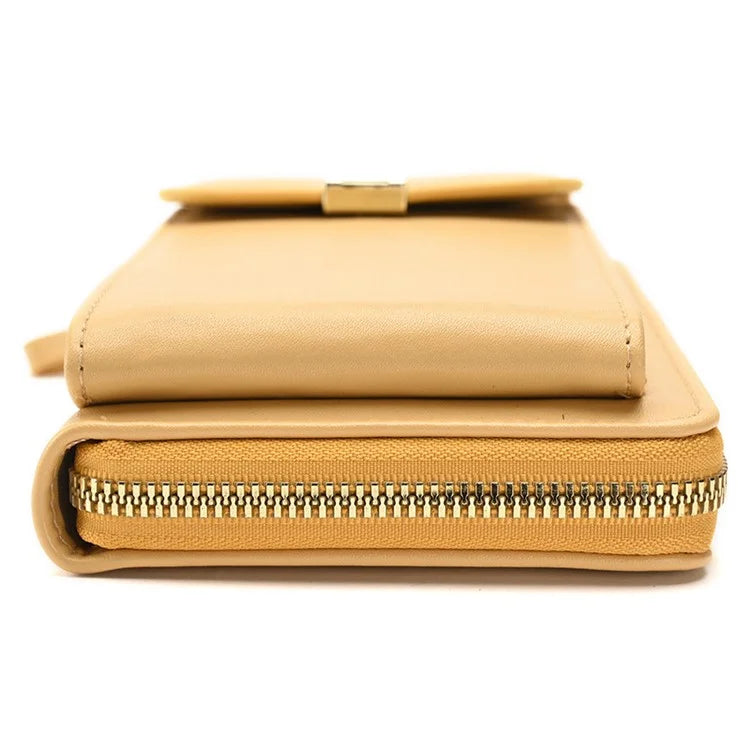 5725 Phone Carrying Pouch Women Crossbody Shoulder Bag PU Leather Wallet Card Holder Bag