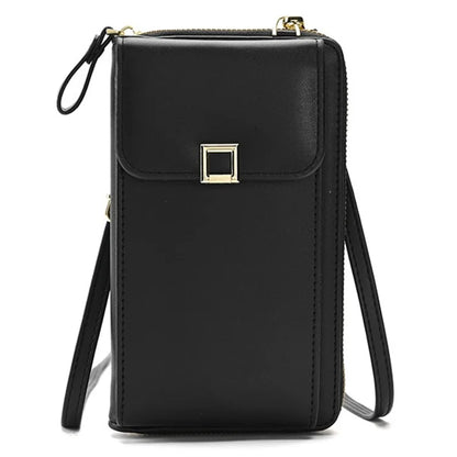 5725 Phone Carrying Pouch Women Crossbody Shoulder Bag PU Leather Wallet Card Holder Bag