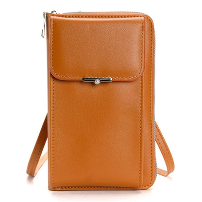 3419 Women PU Leather Wallet Crossbody Bag Cell Phone Pouch Card Holder Bag Ladies Shoulder Bag