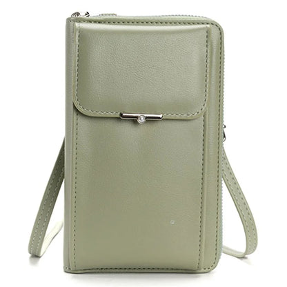3419 Women PU Leather Wallet Crossbody Bag Cell Phone Pouch Card Holder Bag Ladies Shoulder Bag