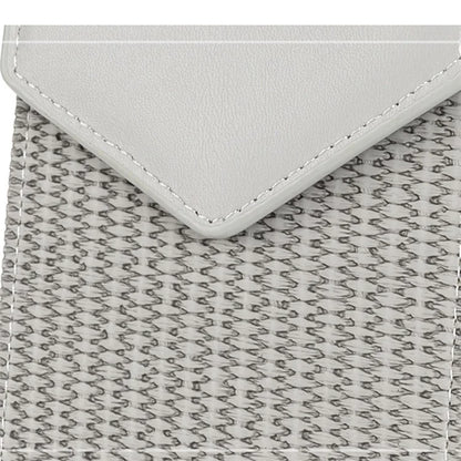 3421 PU Leather Weave Crossbody Bag for Women Cell Phone Mini Pouch Card Holder Wallet Shoulder Bag
