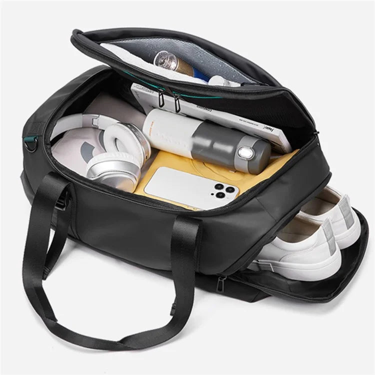 Multifunctional Waterproof Shoulder Bag 36-55L Large Capacity Fitness Gym Bag Travel Crossbody Handbag