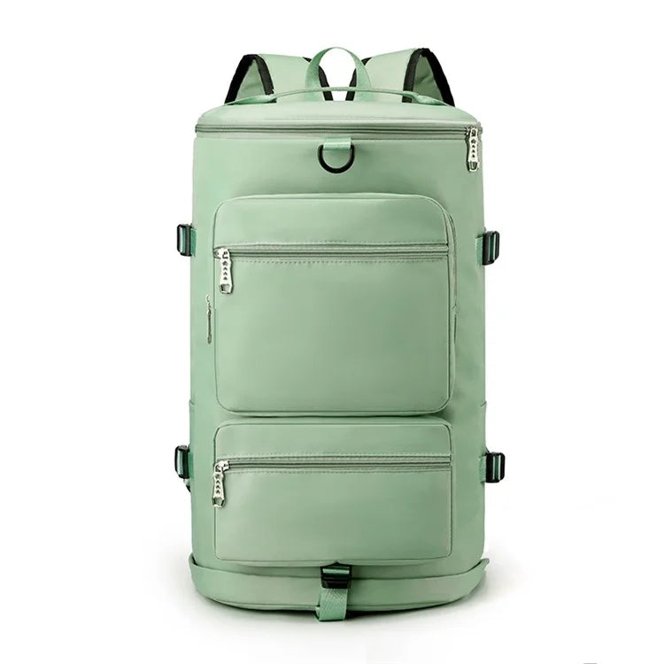 Casual Travel Luggage Bag Men Women Large Capacity Nylon Fitness Backpack with Shoe Compartment