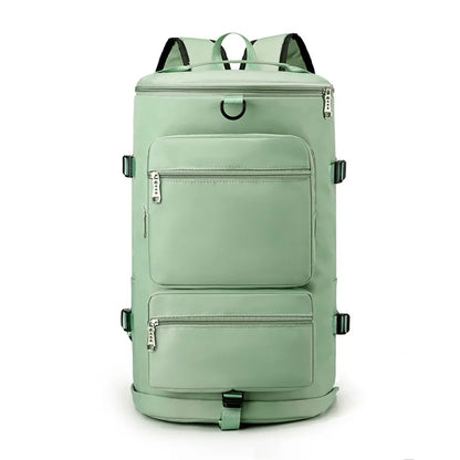 Casual Travel Luggage Bag Men Women Large Capacity Nylon Fitness Backpack with Shoe Compartment