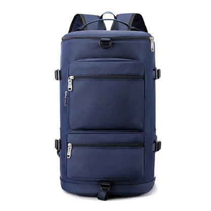 Casual Travel Luggage Bag Men Women Large Capacity Nylon Fitness Backpack with Shoe Compartment