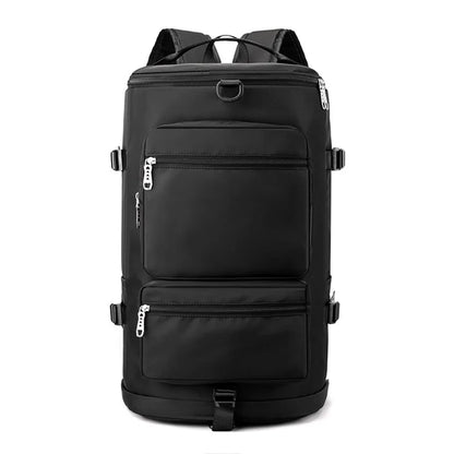 Casual Travel Luggage Bag Men Women Large Capacity Nylon Fitness Backpack with Shoe Compartment