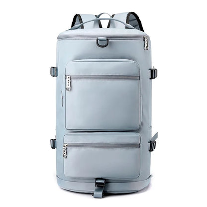 Casual Travel Luggage Bag Men Women Large Capacity Nylon Fitness Backpack with Shoe Compartment