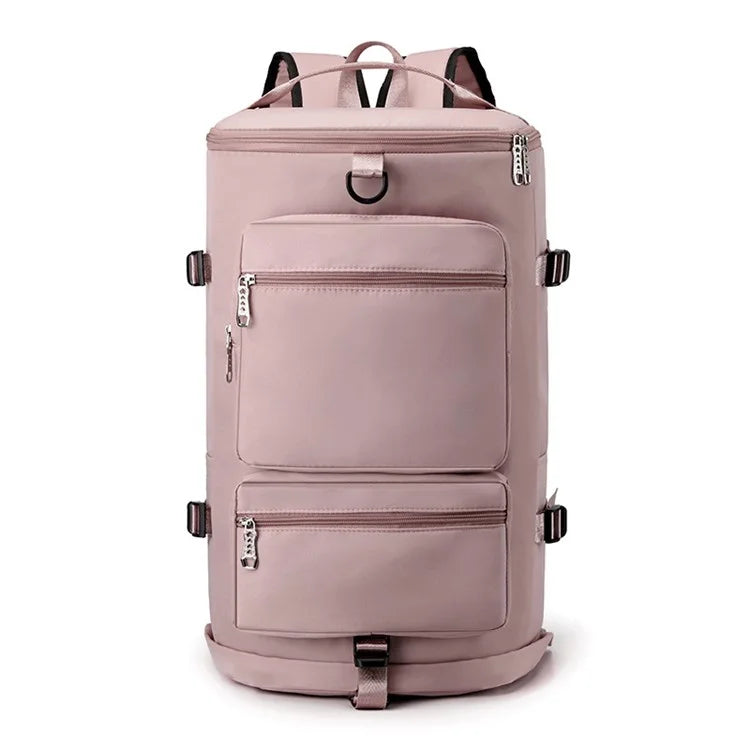 Casual Travel Luggage Bag Men Women Large Capacity Nylon Fitness Backpack with Shoe Compartment