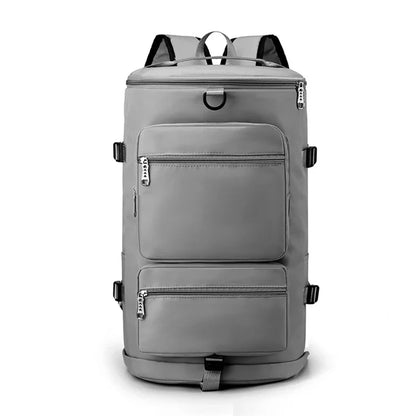 Casual Travel Luggage Bag Men Women Large Capacity Nylon Fitness Backpack with Shoe Compartment