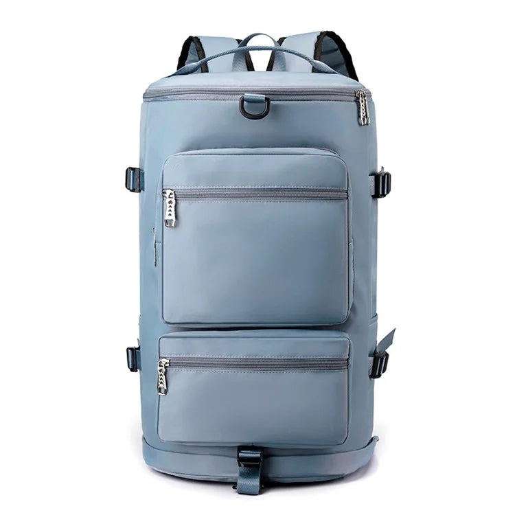 Casual Travel Luggage Bag Men Women Large Capacity Nylon Fitness Backpack with Shoe Compartment